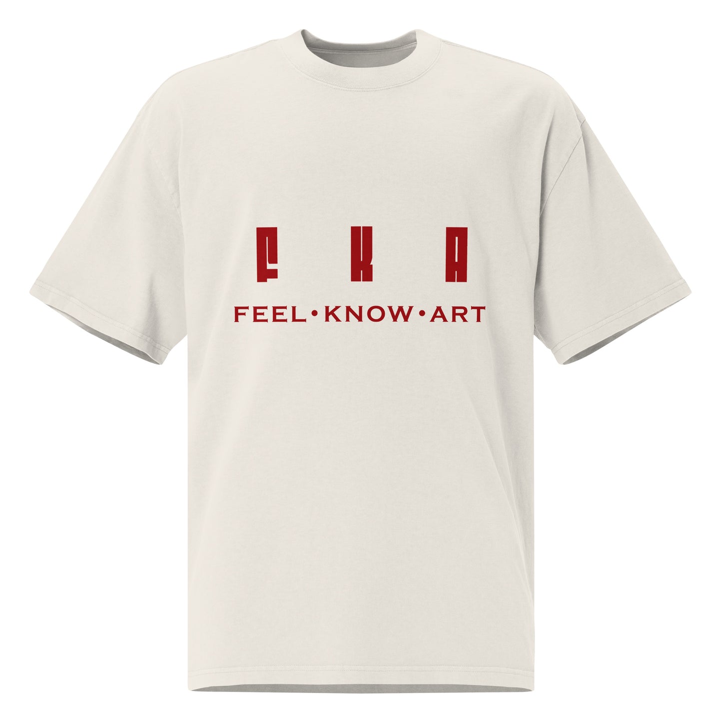 "FEEL•KNOW•ART" Oversized faded t-shirt